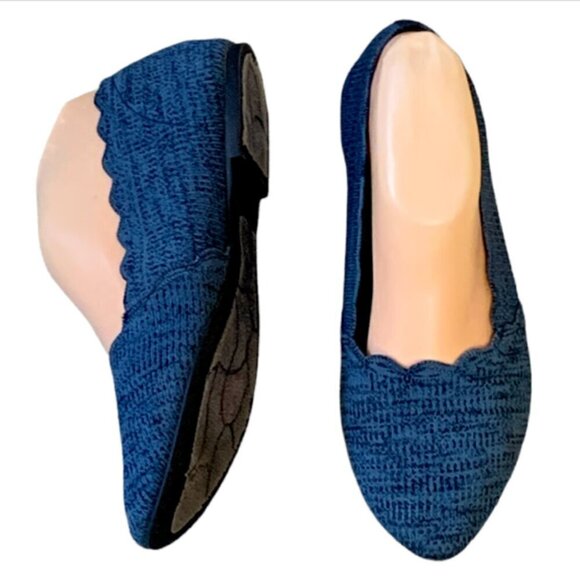 Skechers Womens Blue Cleo Newford 44870 Slip On Comfort Ballet Flat Sz 8 #22F - Picture 4 of 10